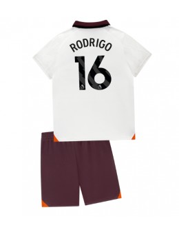 Manchester City Rodri Hernandez #16 Replika Borta Kläder Barn 2023-24 Kortärmad (+ byxor)